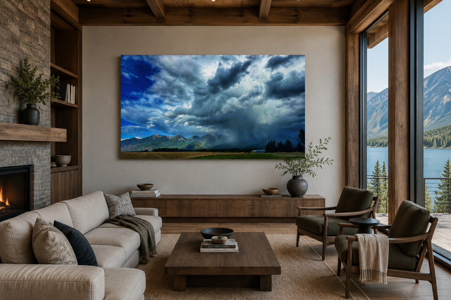 Where Weather Became Light fine art photograph displayed in a contemporary interior